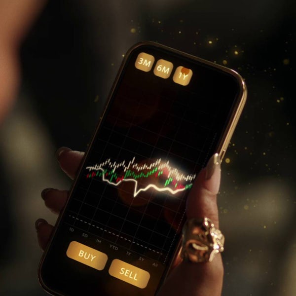 A close up shot of a mobile screen on a buy or sell page